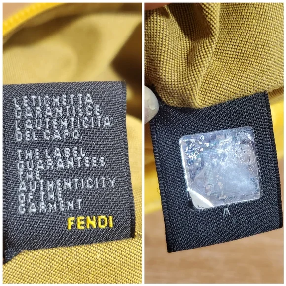 FENDI Zucca Zip Code Shoulder Yellow Bag - Picture 8 of 12